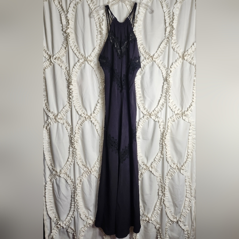 STONE COLD FOX Maxi Lace Cut-out Dress Sz Medium